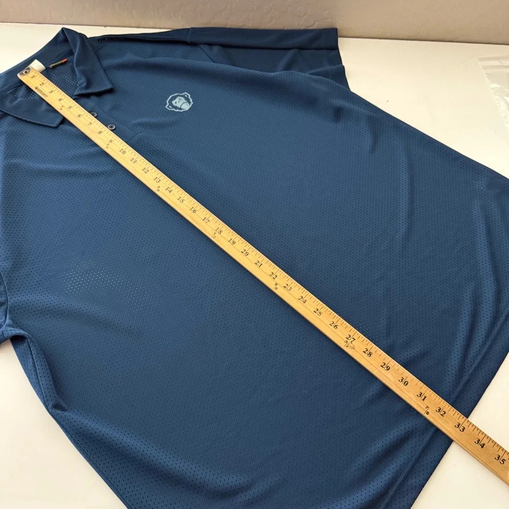 Howler Bros Mens XXL Navy Blue Mesh Short Sleeve Polo Shirt Monkey Logo Gorpcore - Picture 6 of 7